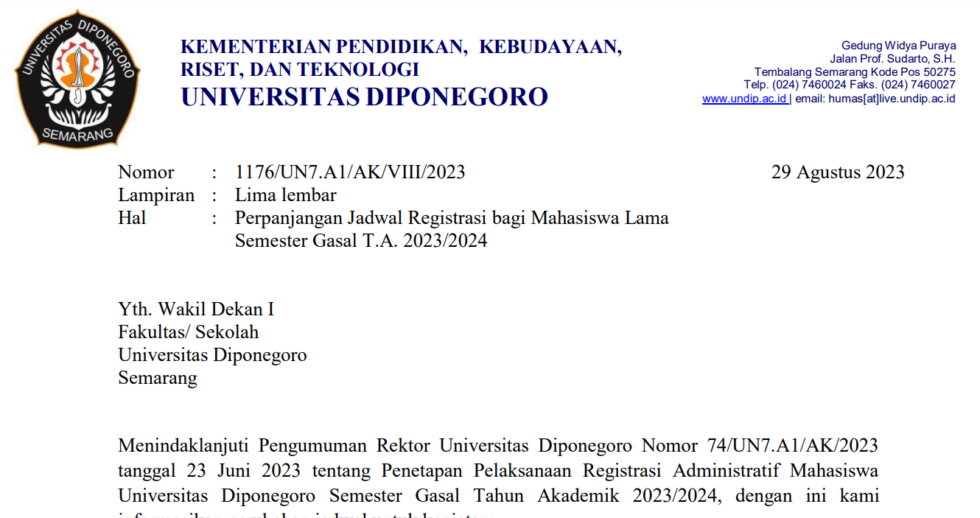 Perpanjangan Jadwal Registrasi Bagi Mahasiswa Lama Semester Gasal Tahun Akademik 20232024 4150